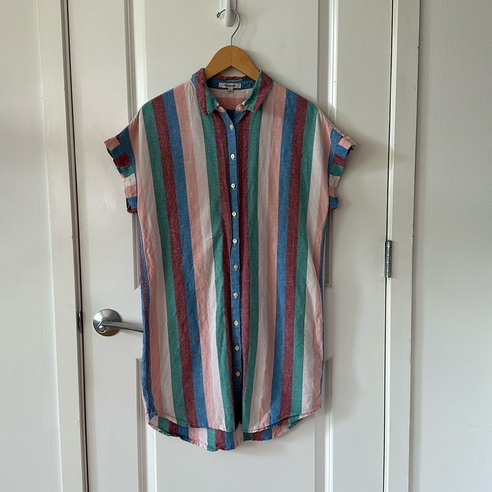 Striped Madewell Button-Down Dress